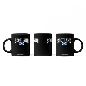 Scotland Coffee Mug Vintage Retro Varsity Sports Scottish Flag Graphic