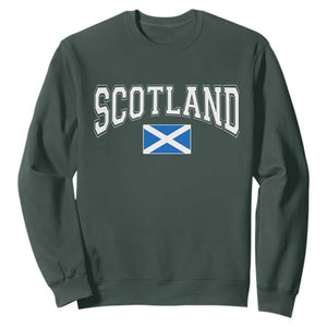 Scotland Sweatshirt Vintage Retro Varsity Sports Scottish Flag Graphic