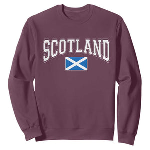Scotland Sweatshirt Vintage Retro Varsity Sports Scottish Flag Graphic