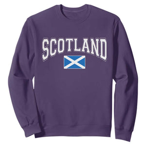 Scotland Sweatshirt Vintage Retro Varsity Sports Scottish Flag Graphic