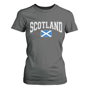 Scotland T Shirt For Women Vintage Retro Varsity Sports Scottish Flag Graphic