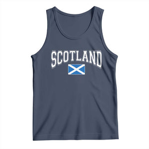 Scotland Tank Top Vintage Retro Varsity Sports Scottish Flag Graphic