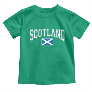 Scotland Toddler T Shirt Vintage Retro Varsity Sports Scottish Flag Graphic