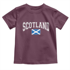 Scotland Toddler T Shirt Vintage Retro Varsity Sports Scottish Flag Graphic