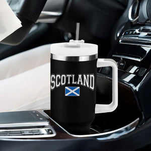 Scotland Tumbler With Handle Vintage Retro Varsity Sports Scottish Flag Graphic