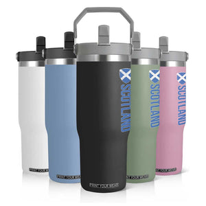 Scotland Flag Flip Straw Tumbler Vintage SCOT Scottish Independence Pride