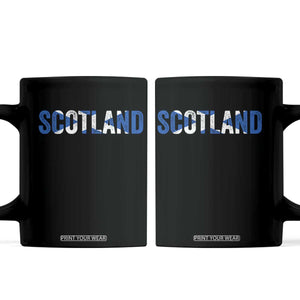 Vintage Scotland Coffee Mug Scottish Flag Retro Pride