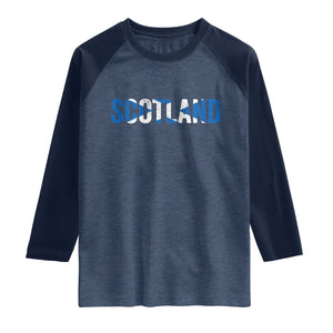 Vintage Scotland Raglan Shirt Scottish Flag Retro Pride