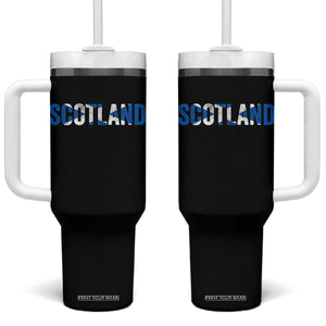 Vintage Scotland Tumbler With Handle Scottish Flag Retro Pride