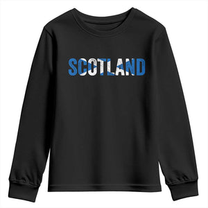 Vintage Scotland Youth Sweatshirt Scottish Flag Retro Pride