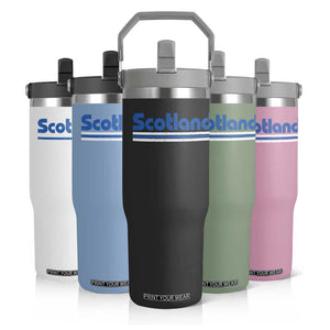 Scotland Scottish Flag Flip Straw Tumbler SCOT Fan Retro Vintage