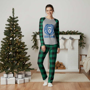 Vintage Scotland Lion Plaid Pajama Set Retro SCOT Fan Scottish Flag