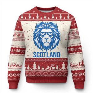 Vintage Scotland Lion Ugly Christmas Sweater Retro SCOT Fan Scottish Flag