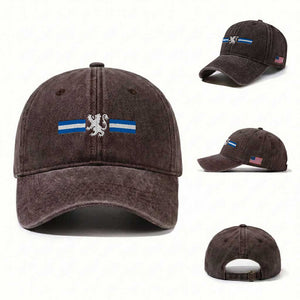 Scotland Lion Washed Cotton Baseball Cap Retro Scottish Flag SCOT