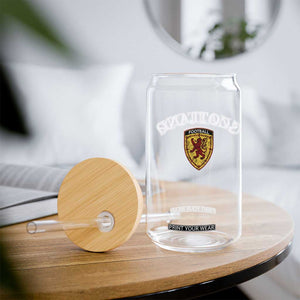 Scotland Soccer Glass Can Scottish Rampant Lion Scotland Coat of Arms Banner Football Fan