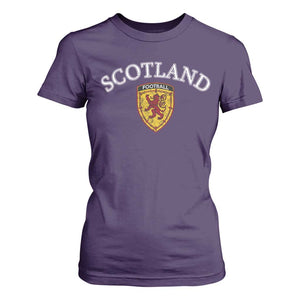Scotland Soccer T Shirt For Women Scottish Rampant Lion Scotland Coat of Arms Banner Football Fan