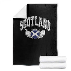 Scotland Soccer Throw Blanket Retro Vintage Scottish Flag Football Fan