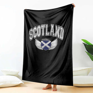 Scotland Soccer Throw Blanket Retro Vintage Scottish Flag Football Fan