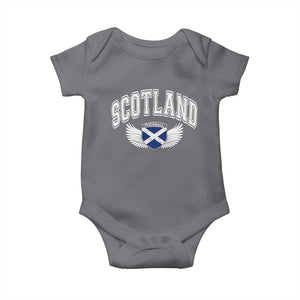 Scotland Soccer Baby Onesie Retro Vintage Scottish Flag Football Fan