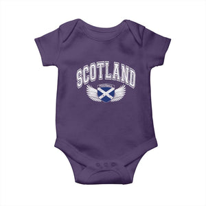 Scotland Soccer Baby Onesie Retro Vintage Scottish Flag Football Fan
