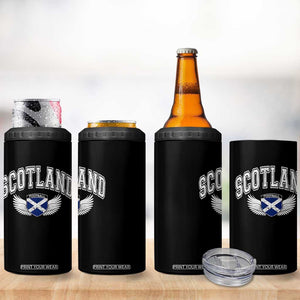 Scotland Soccer 4 in 1 Can Cooler Tumbler Retro Vintage Scottish Flag Football Fan