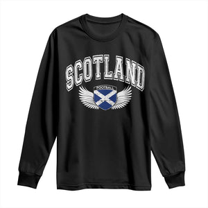 Scotland Soccer Long Sleeve Shirt Retro Vintage Scottish Flag Football Fan