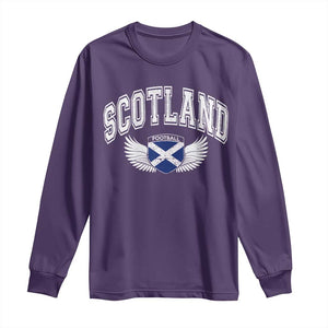 Scotland Soccer Long Sleeve Shirt Retro Vintage Scottish Flag Football Fan
