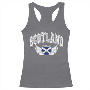 Scotland Soccer Racerback Tank Top Retro Vintage Scottish Flag Football Fan