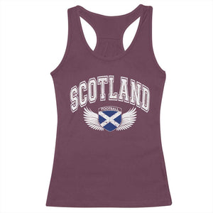 Scotland Soccer Racerback Tank Top Retro Vintage Scottish Flag Football Fan