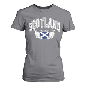 Scotland Soccer T Shirt For Women Retro Vintage Scottish Flag Football Fan