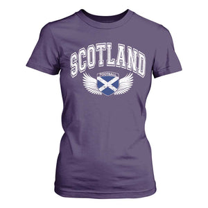 Scotland Soccer T Shirt For Women Retro Vintage Scottish Flag Football Fan