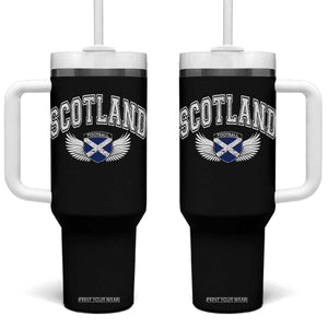 Scotland Soccer Tumbler With Handle Retro Vintage Scottish Flag Football Fan