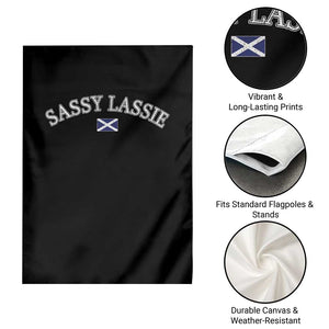 Sassy Lassie Scotland Flag Garden Flag Funny Scottish Pride Heritage Gift TS10 Print Your Wear