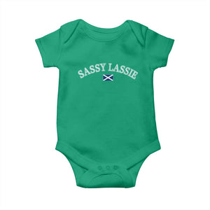 Sassy Lassie Scotland Flag Baby Onesie Funny Scottish Pride Heritage Gift TS10 Irish Green Print Your Wear