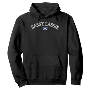 Sassy Lassie Scotland Flag Hoodie Funny Scottish Pride Heritage Gift TS10 Black Print Your Wear