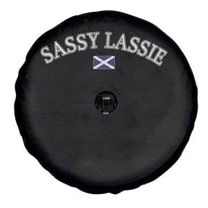 Sassy Lassie Scotland Flag Spare Tire Cover Funny Scottish Pride Heritage Gift TS10 Print Your Wear