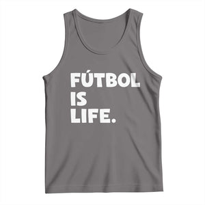 Futbol is Life Tank Top Funny Soccer Gift For Football Players Fans TS10 Deep Heather Print Your Wear