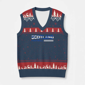 Scotland Football Pride V-Neck Knit Sweater Vest Scottish Flag Soccer Fan National Team Fans