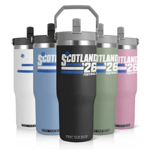 Scotland Football Fan Flip Straw Tumbler Scottish Soccer Supporter Scottish Flag 2026