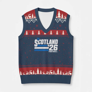 Scotland Football Fan V-Neck Knit Sweater Vest Scottish Soccer Supporter Scottish Flag 2026