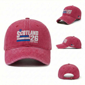 Scotland Football Fan Washed Cotton Baseball Cap Scottish Soccer Supporter Scottish Flag 2026