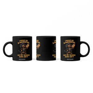Funny Embarrassing Dachshund Coffee Mug Wiener Hot Dog Pun Crude Cringey Inappropriate Humor