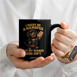 Funny Embarrassing Dachshund Coffee Mug Wiener Hot Dog Pun Crude Cringey Inappropriate Humor