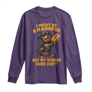 Funny Embarrassing Dachshund Long Sleeve Shirt Wiener Hot Dog Pun Crude Cringey Inappropriate Humor