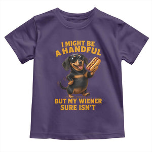 Funny Embarrassing Dachshund Toddler T Shirt Wiener Hot Dog Pun Crude Cringey Inappropriate Humor