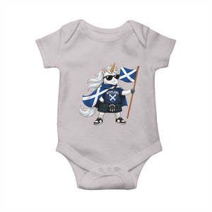 Funny Scotland Unicorn Baby Onesie Cool Scottish Unicorn with Kilt Flag Scotland Pride Football Fans