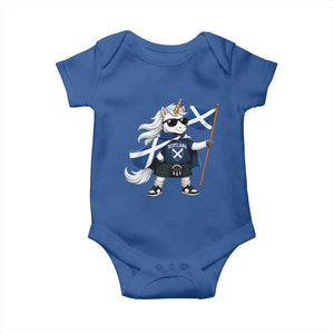 Funny Scotland Unicorn Baby Onesie Cool Scottish Unicorn with Kilt Flag Scotland Pride Football Fans