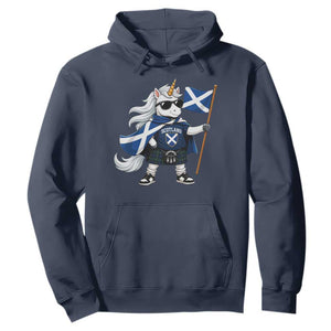 Funny Scotland Unicorn Hoodie Cool Scottish Unicorn with Kilt Flag Scotland Pride Football Fans