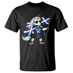 Funny Scotland Unicorn T Shirt Cool Scottish Unicorn with Kilt Flag Scotland Pride Football Fans