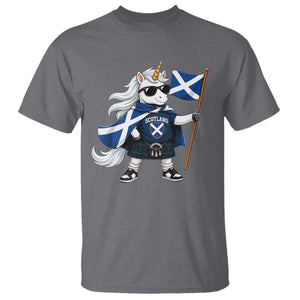 Funny Scotland Unicorn T Shirt Cool Scottish Unicorn with Kilt Flag Scotland Pride Football Fans
